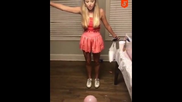Blonde vs. Balloon