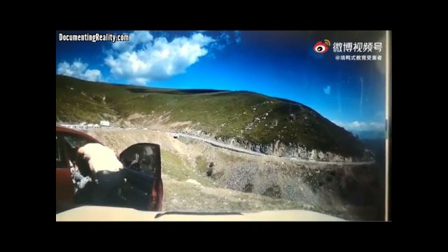 Family leap out of car as it rolls off cliff edge… but one doesn’t make it out in time