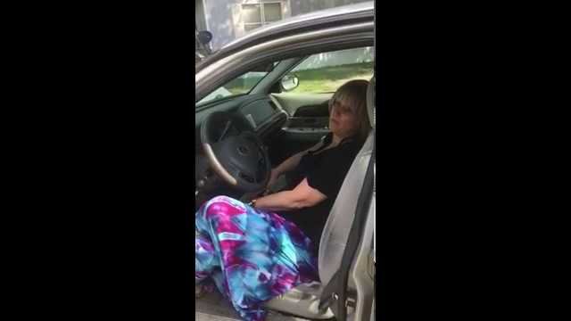 Woman inhaling Gas Duster caused a crash [VIDEO]