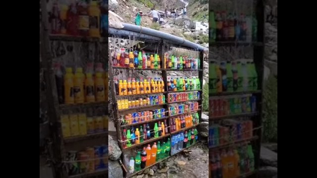 Refrigerator powered by cold water from a mountain stream