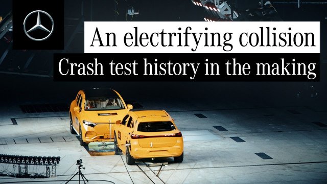 The world's first public two-car electric crash test by Mercedes-Benz [VIDEO]