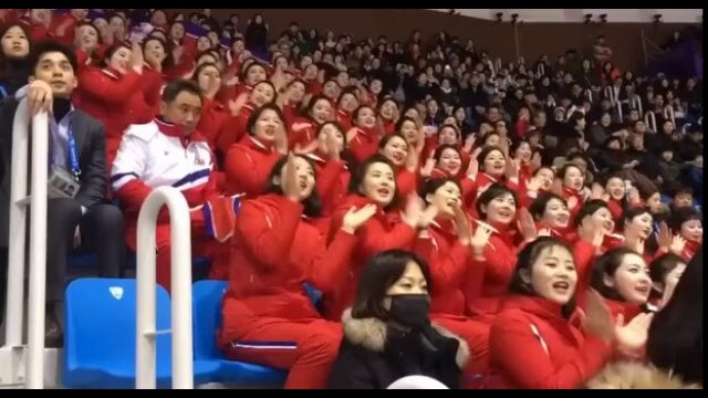 North Korean cheerleaders at the 2018 Winter Olympics [VIDEO]