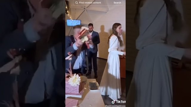 Best Man Destroys Wedding Cake And Ruins Moment [VIDEO]