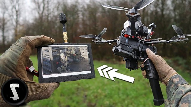 Airsoft assault drone armed with full-auto Glock G18C