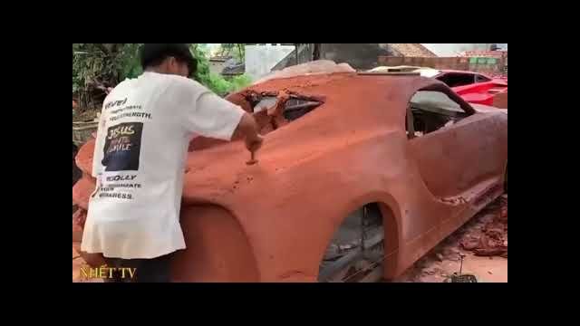 BUGATTI car built from MUD and SAND [VIDEO]