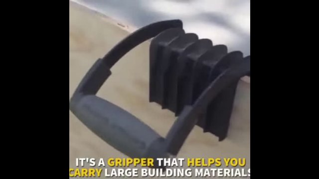 A gripper that helps you carry large building materials