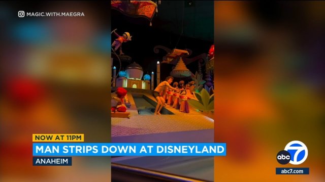Man arrested at Disneyland after stripping naked at "It's a Small World" [VIDEO]