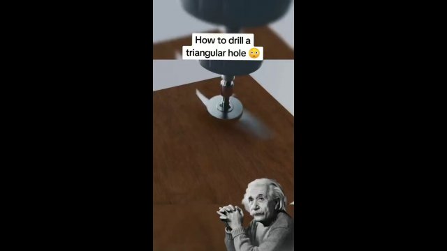 How to drill a triangle hole... [VIDEO]