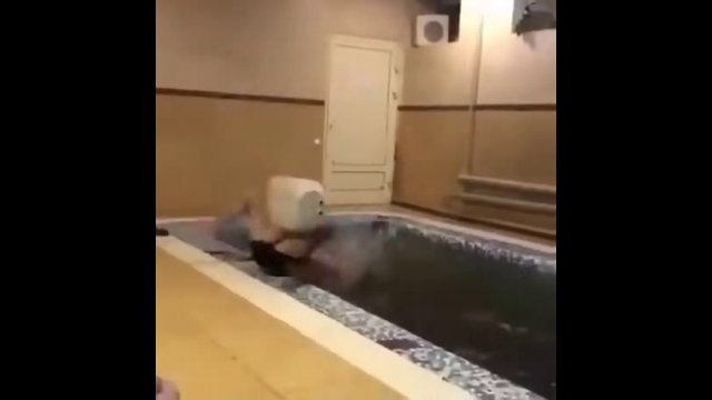 An unfortunate jump into the pool