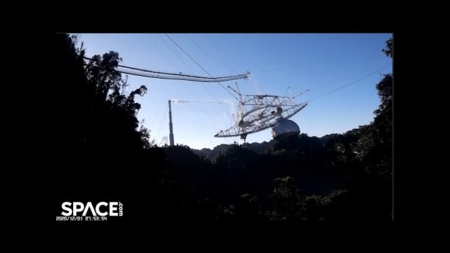 Arecibo Observatory destruction captured by drone and control room