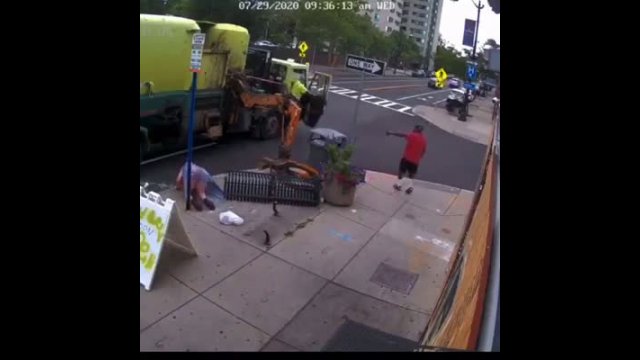 Idiots in garbage trucks