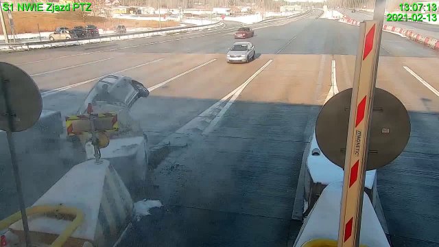 Watch As A Kia Driver Slams Into A Toll Booth