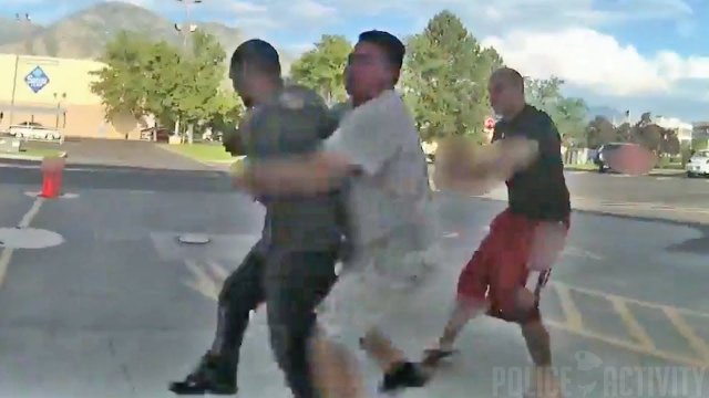 Bystander Body Slams Man Who Attacked Utah Cop
