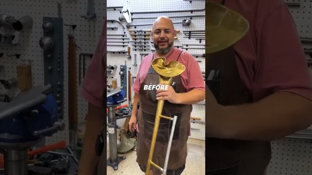 Restoring a crushed trombone back from the dead [VIDEO]