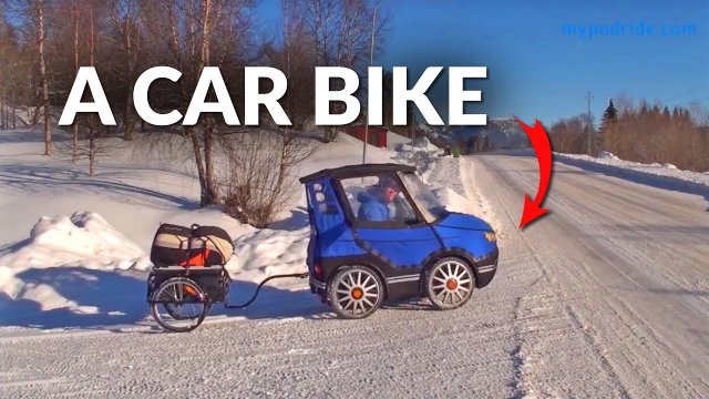 Incredible Bicycle Car - PodRide E-Bike Is Great For Winter Commutes