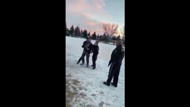 Cops in Canada descended on an ice skating rink, arrested a player and threatened to tase him