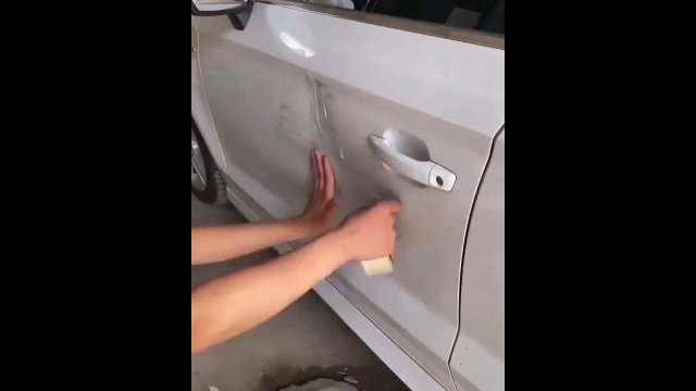 How to fix a small dent in car door