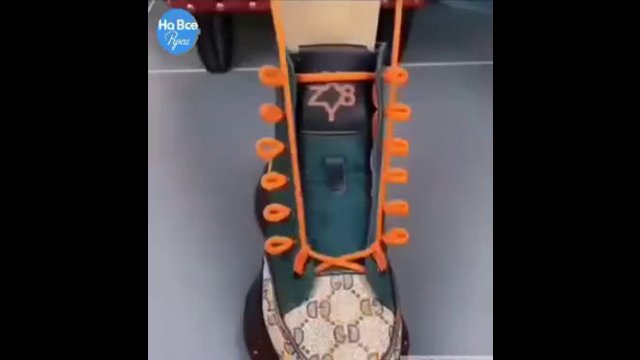 Fancy way to tie shoes