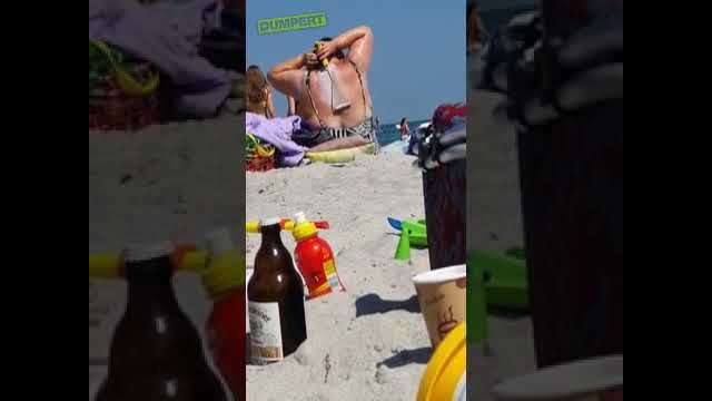 Woman Applies Suncream Using Paint Roller [VIDEO]