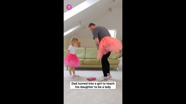 Dad turned into a girl to teach his daughter to be a lady [VIDEO]