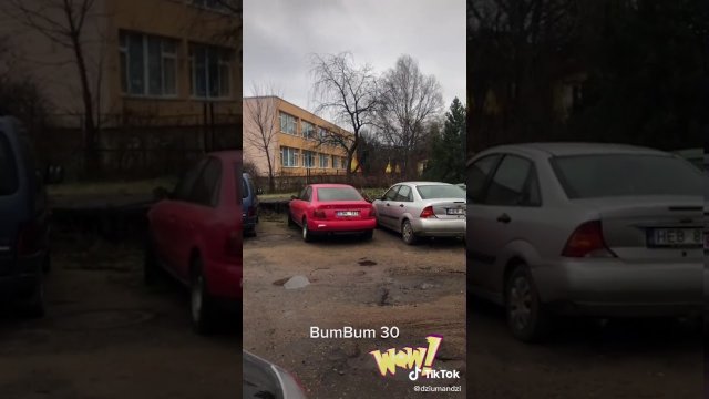 An idiot threw a firecracker into an Audi