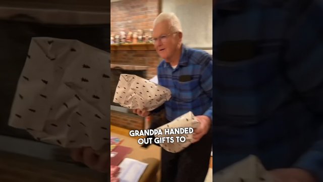 Grandpa surprise grandkids with funny gifts [VIDEO]