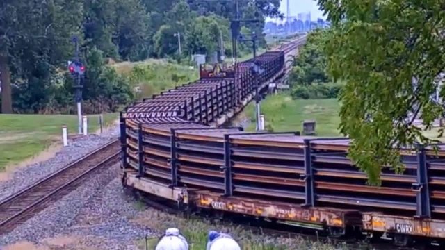 AMAZING! 1/4 MILE CWR-Continious Welded Rail bending like cooked Spaghetti!