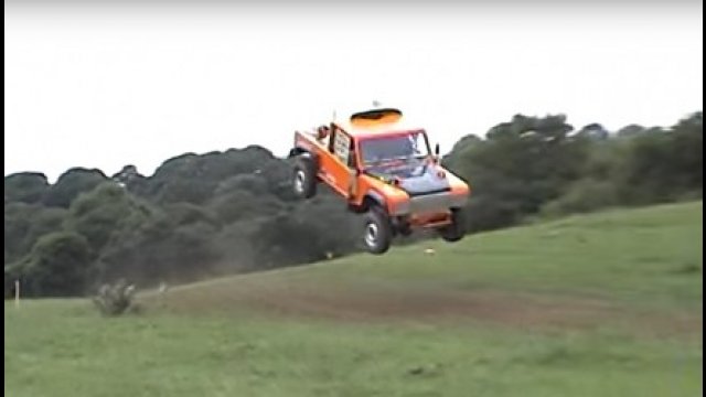 Orange Landrover Front Flip and Rolls! [VIDEO]