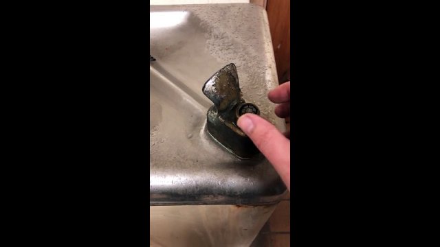 Water Fountain Sprays Onto Electrical Outlet [VIDEO]
