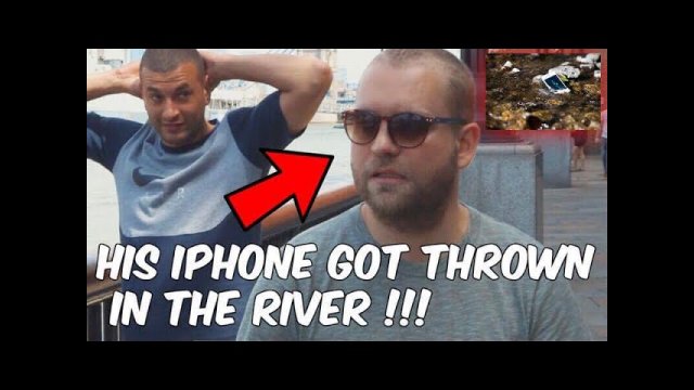 He THREW his iPhone in the RIVER (Magic goes wrong) [VIDEO]