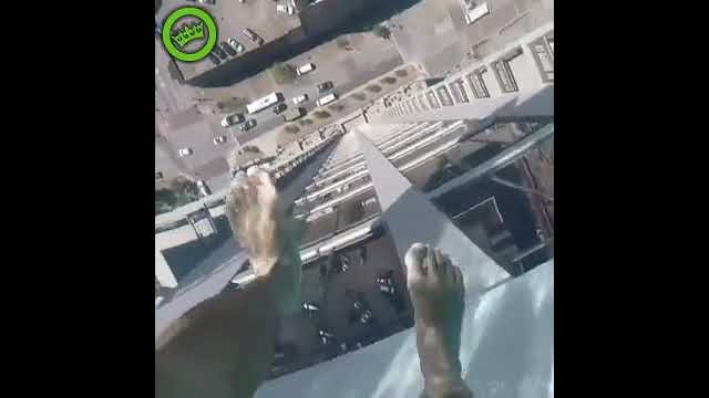 This glass bottom pool hangs 40 stories above the streets