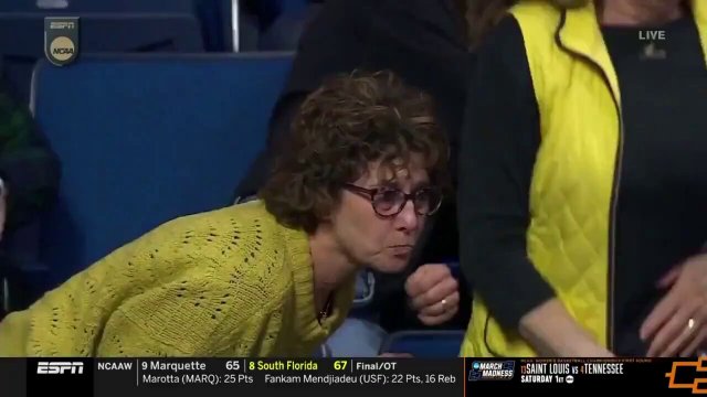 Mom watching her son's wrestling match [VIDEO]