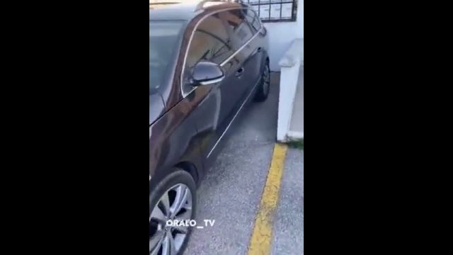 When a woman gets out of the car
