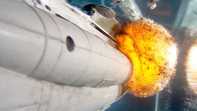 Underwater Submarine Explosion in Slow Motion