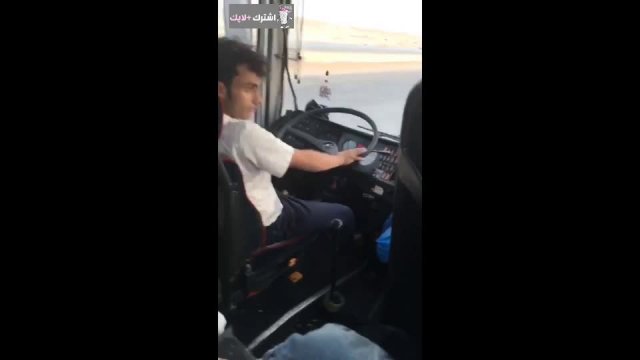The driver tries to stay awake while driving