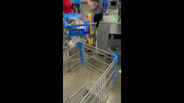 Lady cuts the line then plays victim [VIDEO]