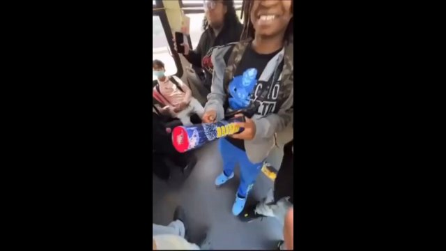 This girl set off a firework on a public bus… [VIDEO]