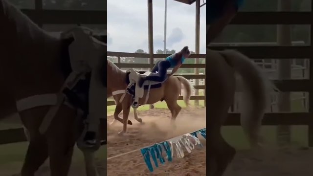 Horse girl showing off her skills [VIDEO]