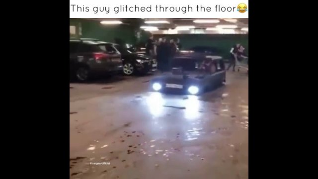 This guy glitch through the floor