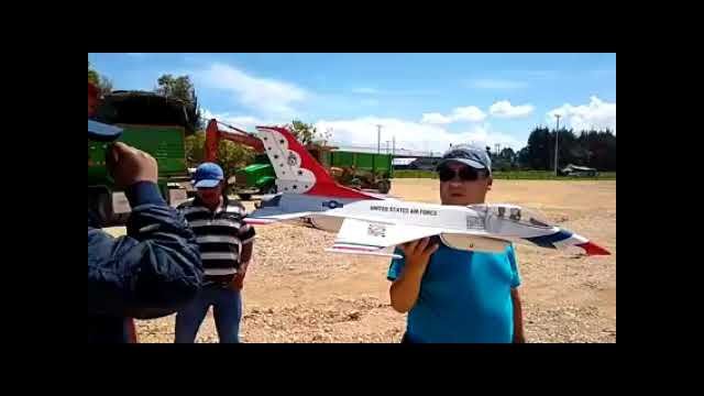 A few months he glued a model of the plane and wanted to check how it flies