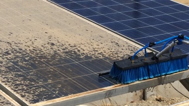 Solar panel cleaning in India