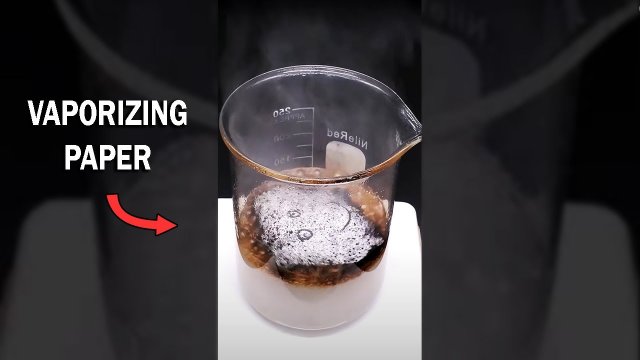 Vaporizing paper in scary piranha solution [VIDEO]