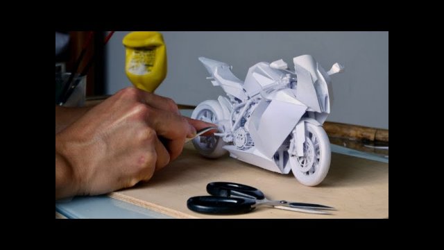 How to make bike with paper- KTM 1190 RC8
