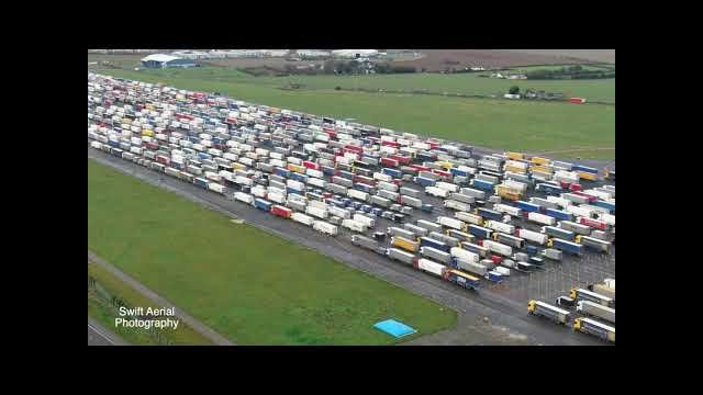Manston lorries. French border shutdown
