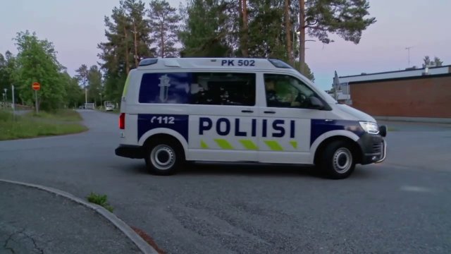 Finnish police chasing a half naked drunk bicyclist