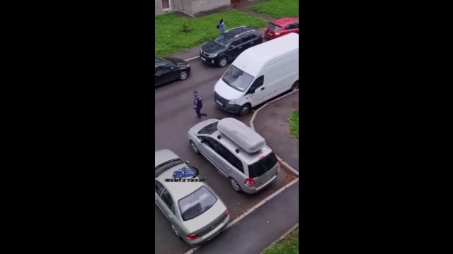 Pursuit of a suspect in Russia