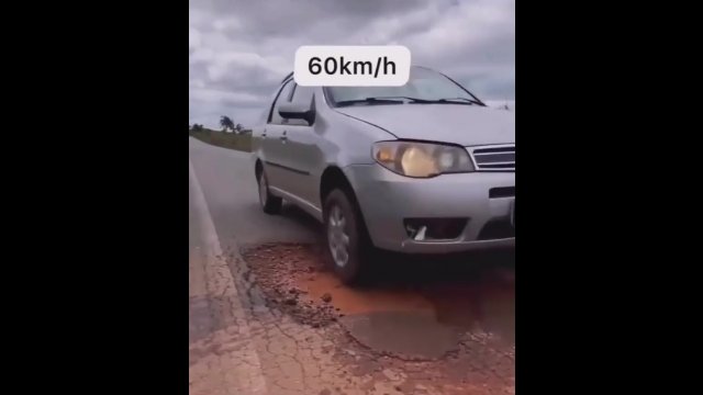 How the effect of speed prevents you from falling into a hole in the road [VIDEO]