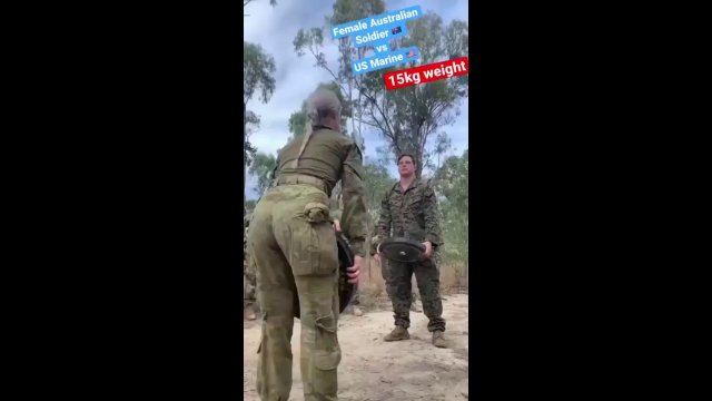 Australian soldier vs US marine [VIDEO]