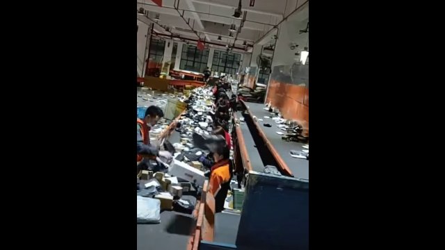 China parcel sorting center