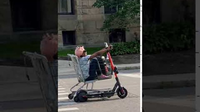 Casual Saturday in Detroit for Scooter Cart Rider